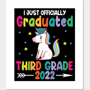 Unicorn Student I Just Officially Graduated Third Grade 2022 Posters and Art